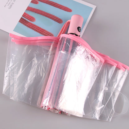 MiniVision Automatic Transparent Umbrella - the tiniest automatic clear canopy umbrella!