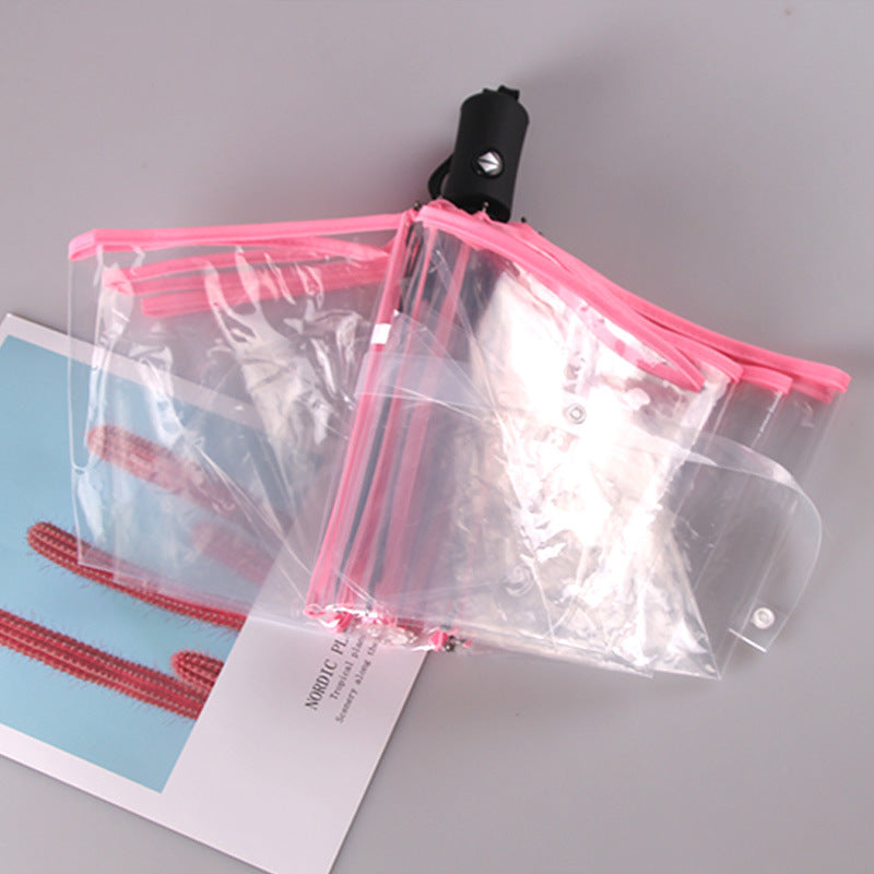 MiniVision Automatic Transparent Umbrella - the tiniest automatic clear canopy umbrella!