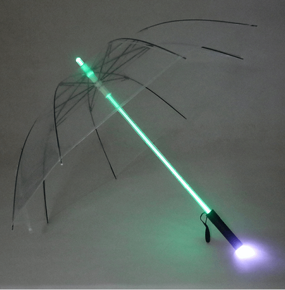 'Light Sabre' LED Light Up Safety Umbrella with built-in torch - thebrollystore.com