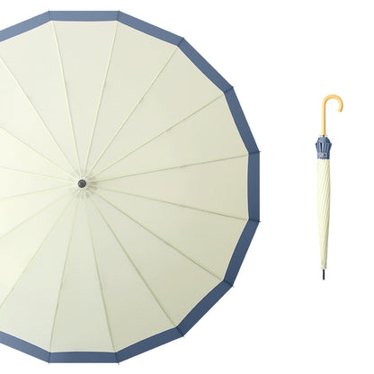 'Harmony' 16 Bone Elegant Umbrella with Wooden Curved Handle