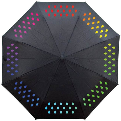 'Magic Raindrops' Color Changing Pocket Compact Umbrella - thebrollystore.com