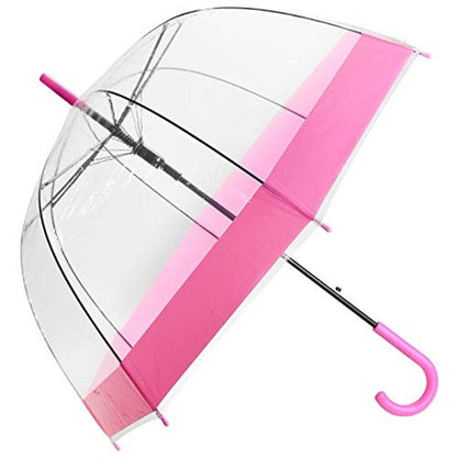 Crystal Dome Transparent Umbrella in 3 Eyecatching colours