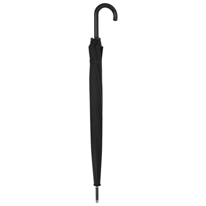 The British Classic Brolly - Black Classic Umbrella with J Handle