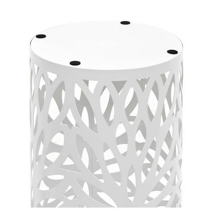 Umbrella Stand Leaves Steel White